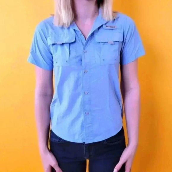 Columbia PFG Kids Button Front Shirt / Medium - Picture 8 of 9